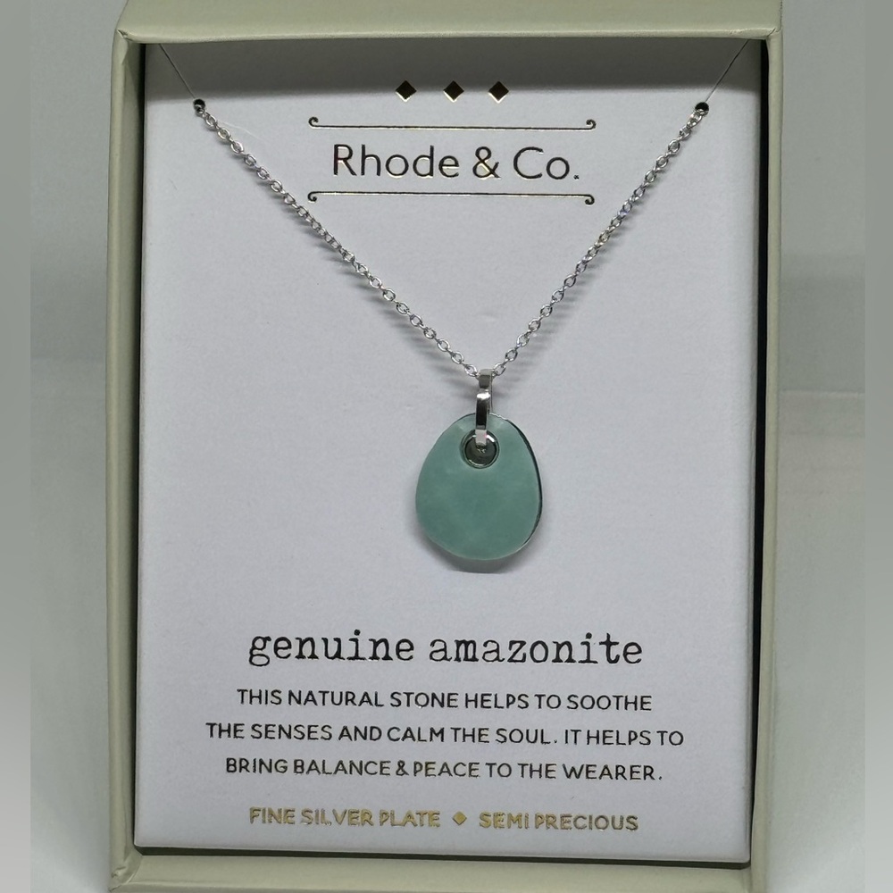 Box Set Silver Plate Semi Precious Pendant Necklace